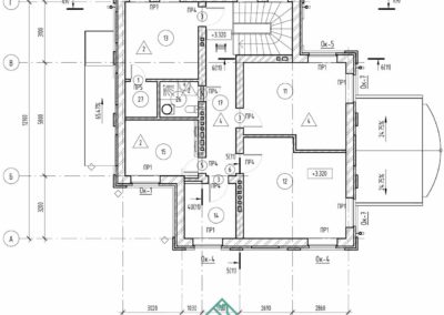 Архитектурный маркировочный план дома