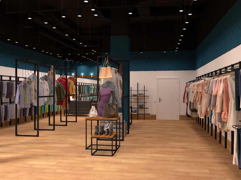 Визуализация магазина одежды для женщин и мужчин