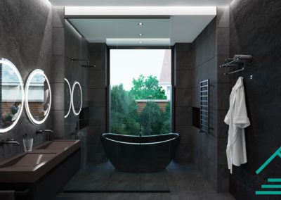 дизайн ванной минимализм