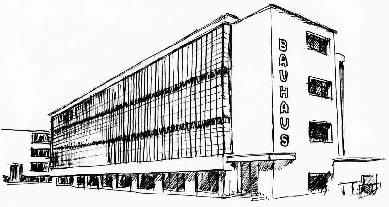 Баухаус стал центром развития идей пост модернизма в архитектуре и прикладных отраслях