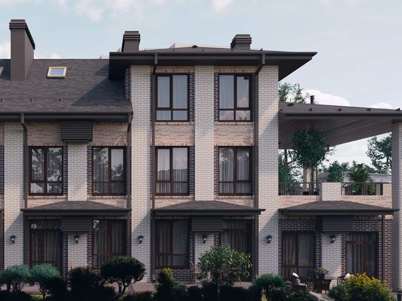 Проект гостевого дома в Кавминводах с красивым дизайном фасада