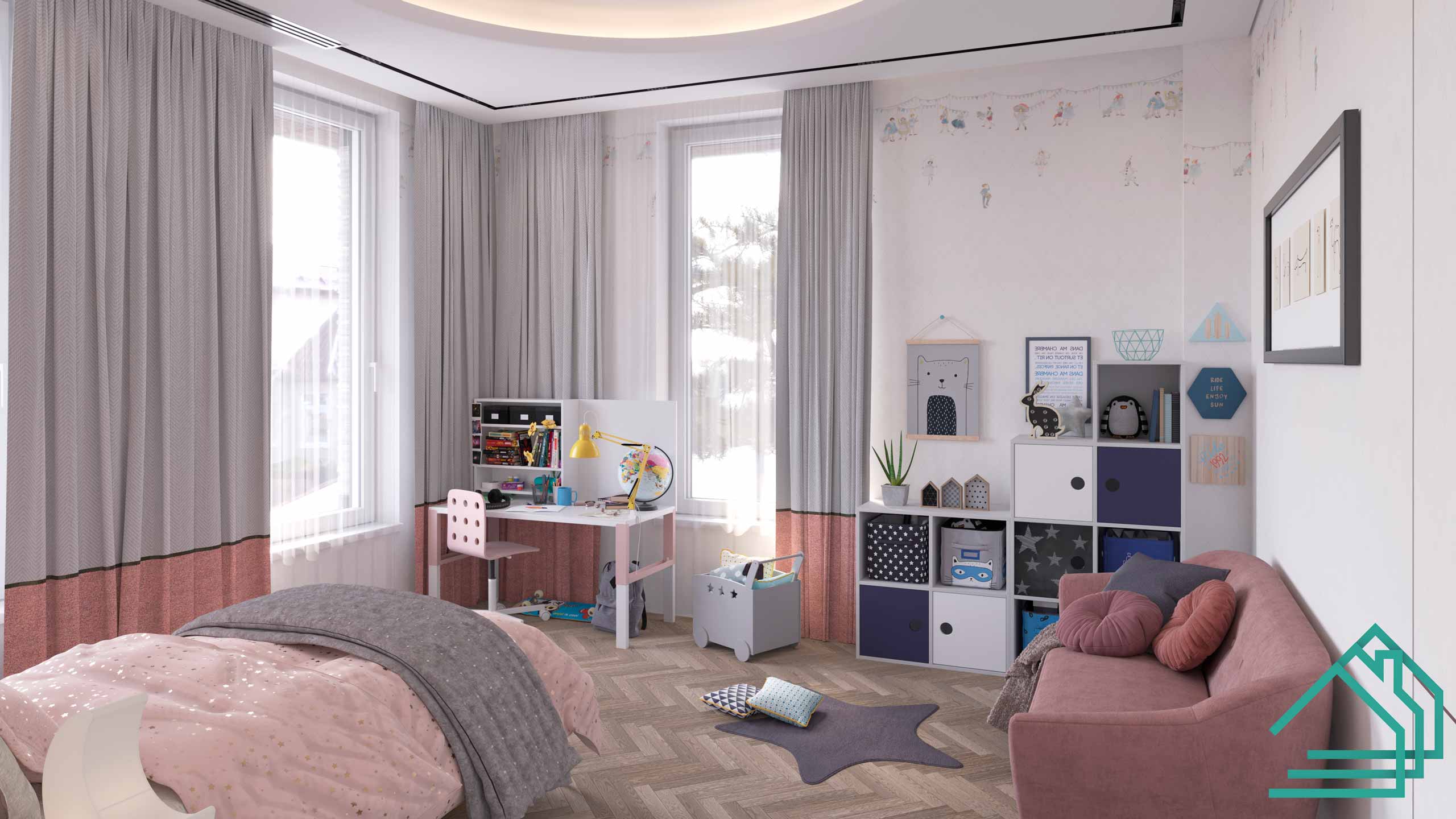 Дизайн детской комнаты рассчитан на годы в перед