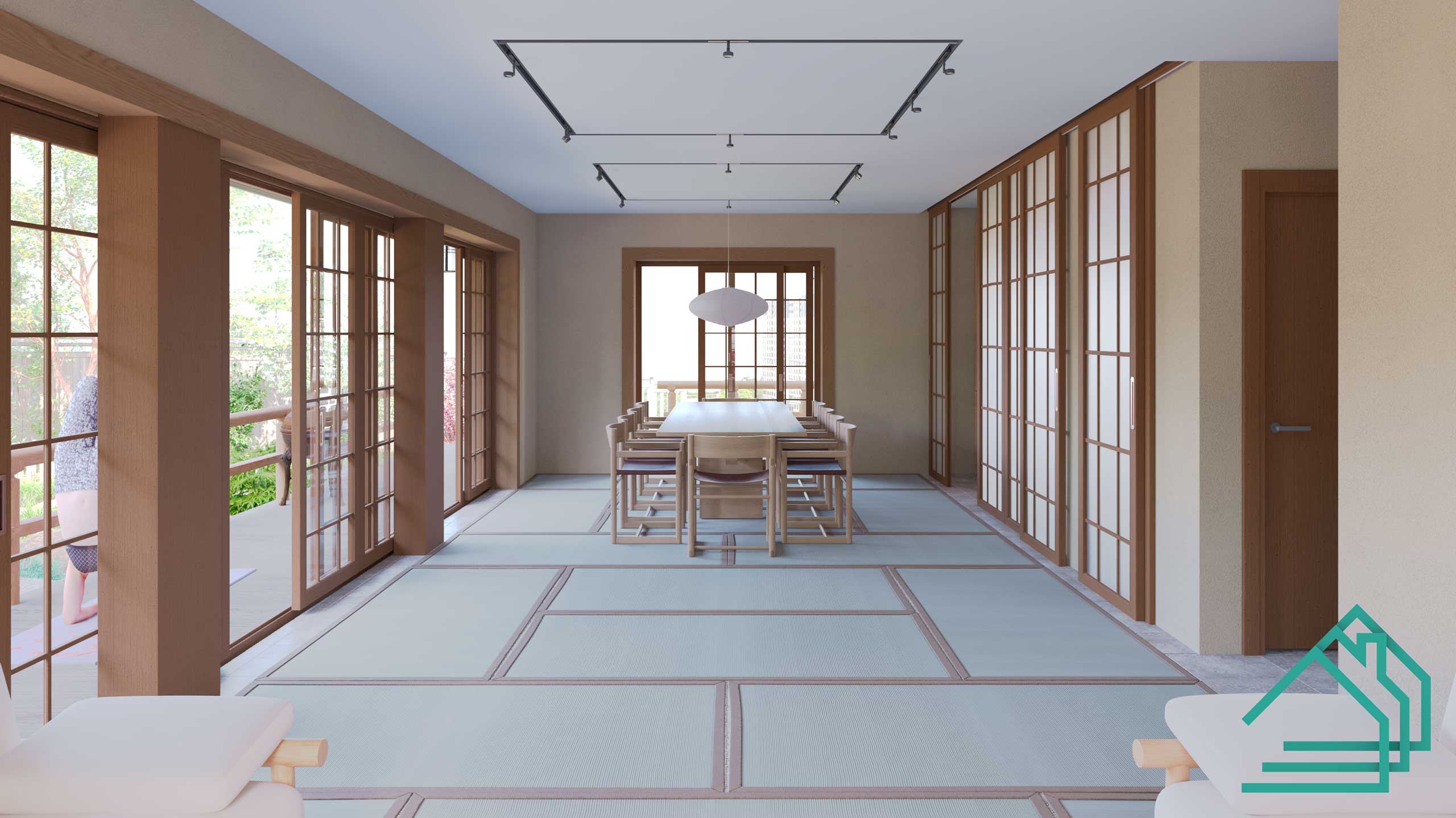 Проект дома внутри в японском стиле
